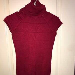 Burgundy turtle neck top